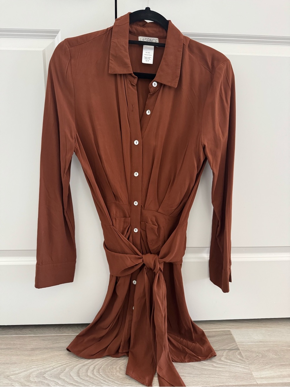 L*Space brown tie dress